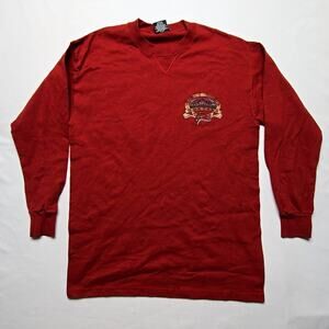 Vintage Montana Big Sky Country T-shirt Signal Sports Red Long Sleeve Mens L Tee